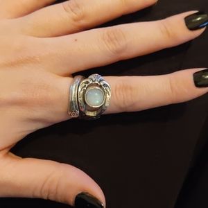 🌜Moonstone vintage spoon ring
